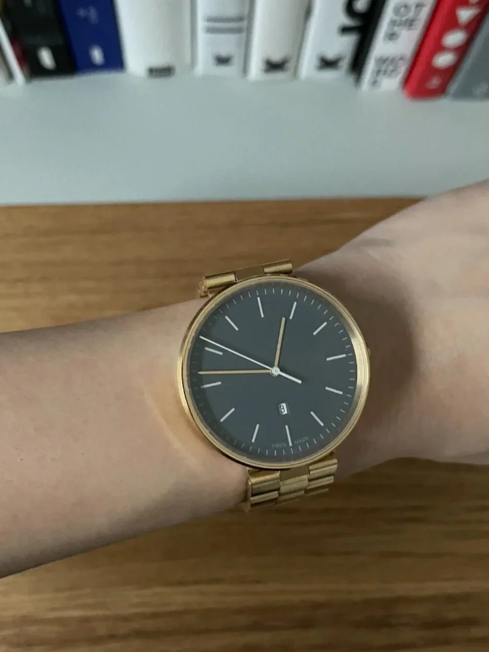 Uniform Wares M38 Women’s Date Watch in PVD Satin Gold